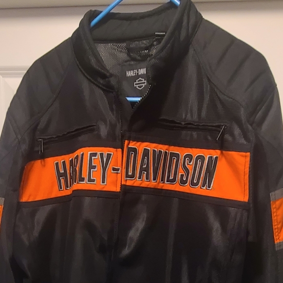 Harley-Davidson Other - Harley-Davidson Men's Black and Orange Jacket